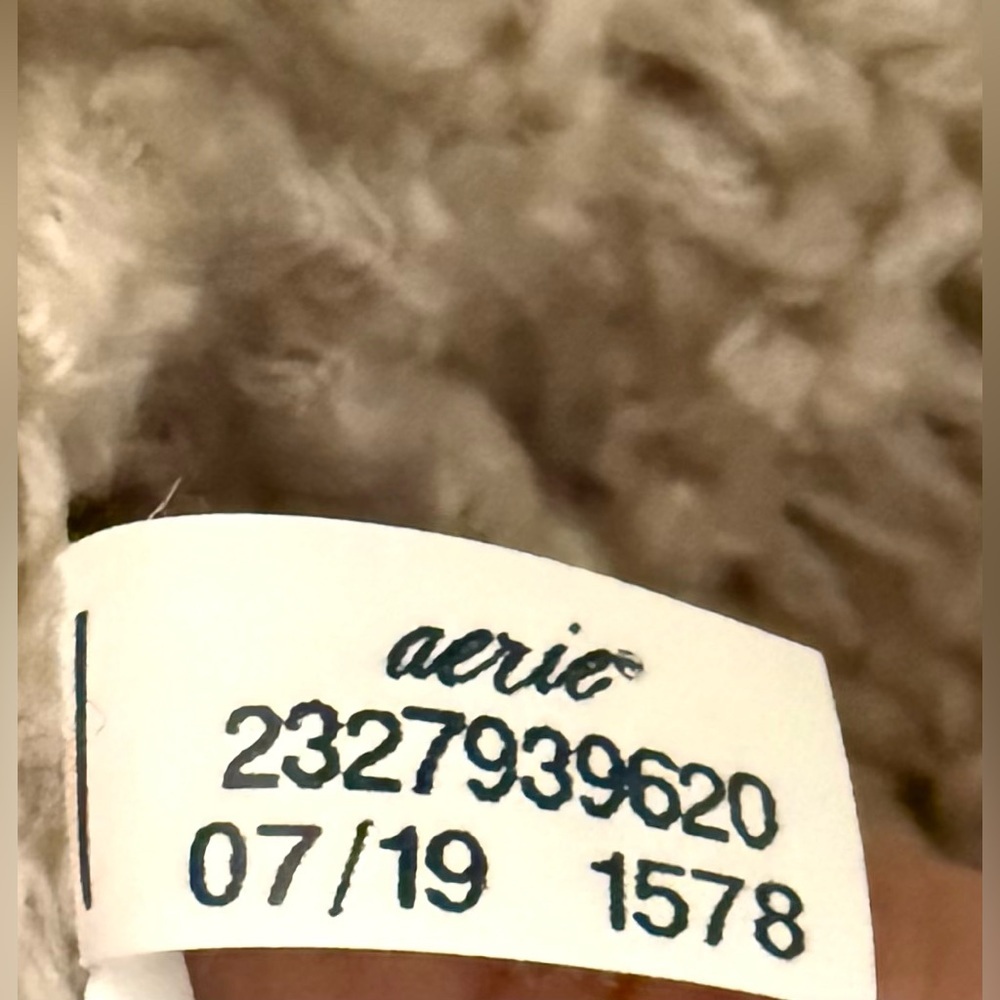 Aerie Soft Beige Open Knit Wool Blend Cowl Neck Sweater Size XS - Picture 11 of 11